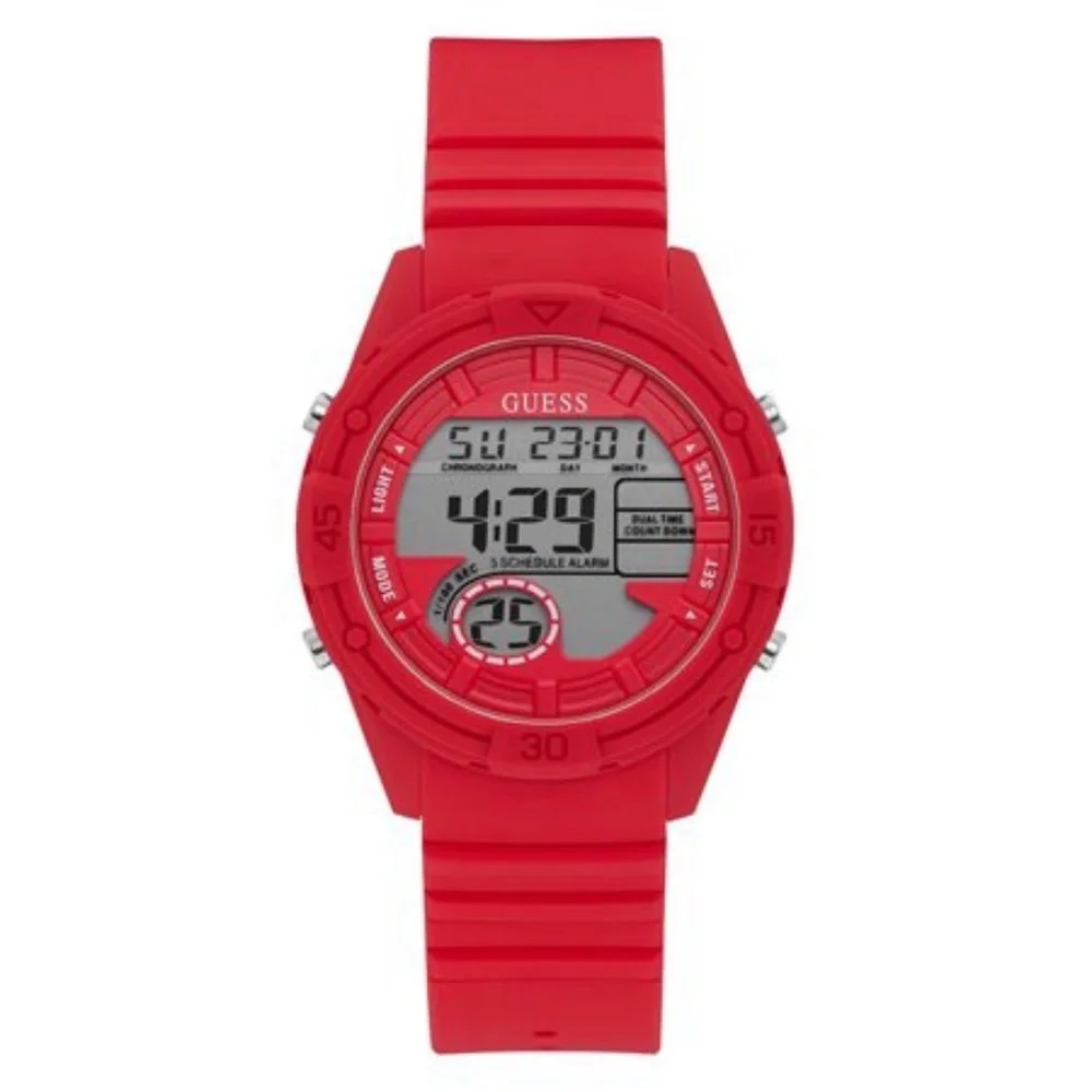 Guess Bounce Red Silicone Quartz Fashion Watch